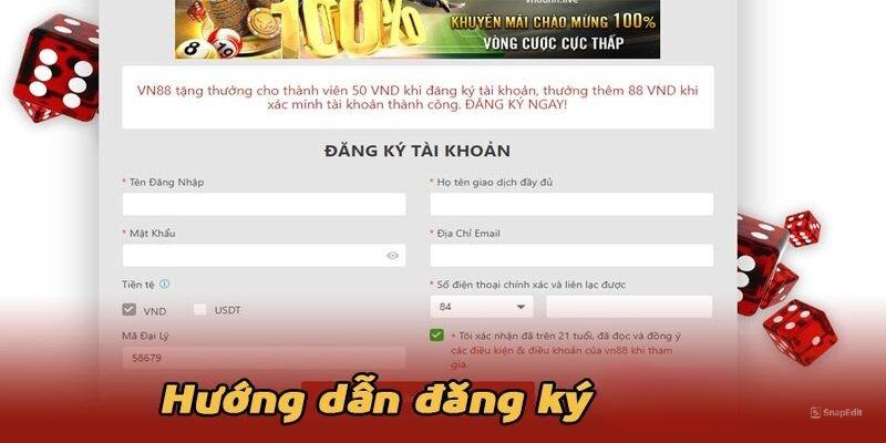 Hướng dẫn phương thức đăng ký VM88